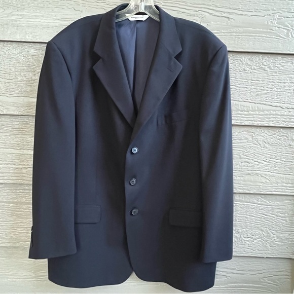 Pronto Uomo Other - Pronto Uomo 46S Dark Jacket 100% Worsted Wool Blazer Sport Coat Italy 3 Button